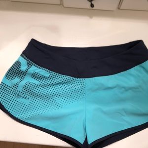 Reebok CrossFit turquoise/navy blue shorts